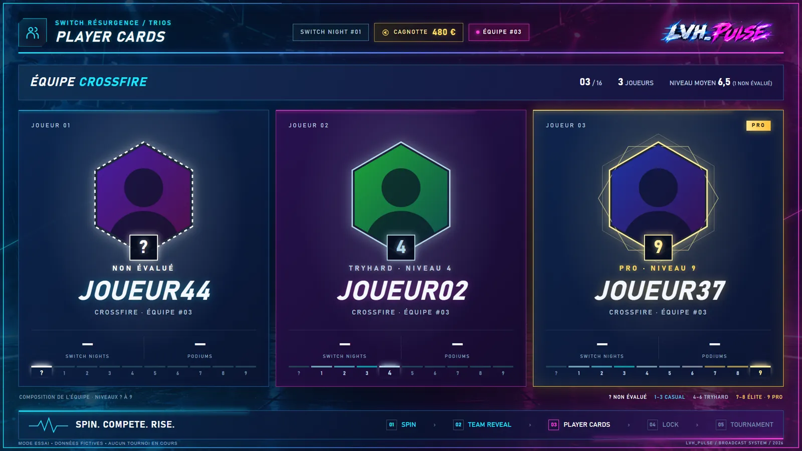 Player cards